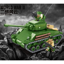 Load image into Gallery viewer, 538PCS Military WW2 M4 Sherman Medium Tank Figure Model Toy Building Block Brick Gift Kids Compatible lego