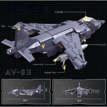 Load image into Gallery viewer, 807PCS Military WW2 AV-8 Harrier II Air Fighter Attacker Model Toy Building Block Brick Gift Kids Compatible Lego