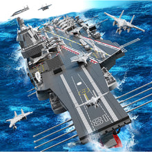 Load image into Gallery viewer, 3015PCS Military WW2 Large 003 18 Fujian Class Aircraft Carrier Ship Figure Model Toy Building Block Brick Gift Kids Compatible Lego 1:420