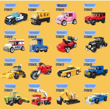 Load image into Gallery viewer, 710PCS MOC 16in1 City Urban Train Transportation Car Bus Digger Motorcycle Model Toy Building Block Brick Gift Kids Compatible Lego