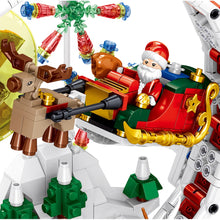 Load image into Gallery viewer, 878PCS MOC Micro Mini Christmas Eve Ferries Wheel Santa House Model Toy Building Block Brick Gift Kids Display Light
