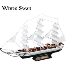 Load image into Gallery viewer, 1672PCS MOC White Swan Sailing Boat Ship Model Toy Building Block Brick Gift Kids Display