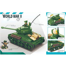 Load image into Gallery viewer, 538PCS Military WW2 M4 Sherman Medium Tank Figure Model Toy Building Block Brick Gift Kids Compatible lego