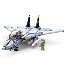 Load image into Gallery viewer, 404PCS Military WW2 F-14 Tomcat Air Fighter Aircraft Figure Model Toy Building Block Brick Gift Kids Compatible Lego 1:44
