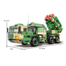 Load image into Gallery viewer, 683PCS Military WW2 4in1 HQ-16 Medium Range Air Defense Missile Truck Fighter Helicopter Figure Model Toy Building Block Brick Gift Kids Compatible Lego