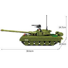 Load image into Gallery viewer, 773PCS Military WW2 T-80 Main Battle Tank Figure Model Toy Building Block Brick Gift Kids Compatible Lego
