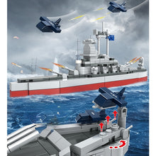Load image into Gallery viewer, 1060PCS Military WW2 South Dakota Class Battleship Model Toy Building Block Brick Gift Kids Compatible Lego