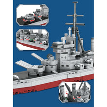 Load image into Gallery viewer, 1061PCS Military WW2 Koenig Class Dreadnought Battleship Model Toy Building Block Brick Gift Kids Compatible Lego