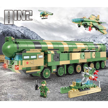Load image into Gallery viewer, 859PCS Military WW2 8in2 DF-41 Missile Truck Fighter Helicopter Submarine Figure Model Toy Building Block Brick Gift Kids Compatible Lego