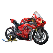 Load image into Gallery viewer, 2129PCS MOC Technic Speed V4S Racing Sports Motorcycle Motor Bike Model Toy Building Block Brick Gift Kids Compatible Lego 1:5 Light