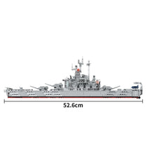 Load image into Gallery viewer, 1060PCS Military WW2 South Dakota Class Battleship Model Toy Building Block Brick Gift Kids Compatible Lego