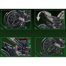 Load image into Gallery viewer, 1968PCS MOC Technic Speed H2R Racing Sports Motorcycle Motor Bike Model Toy Building Block Brick Gift Kids Compatible Lego 1:5 Light