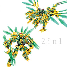 Load image into Gallery viewer, 1618PCS MOC 2in1 Ninja Mecha Gold Dragon Figure Model Toy Building Block Brick Gift Kids Compatible Lego