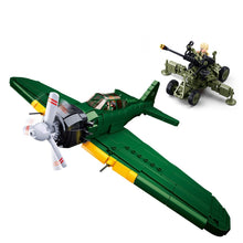 Load image into Gallery viewer, 560PCS Military WW2 A6M Zero Air Fighter Aircraft Bofors Anti-aircraft Figure Model Toy Building Block Brick Gift Kids Compatible Lego