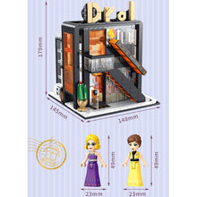Load image into Gallery viewer, 539PCS MOC City Street Girl Beauty House Shop Store Figure Model Toy Building Block Brick Gift Kids Compatible Lego Display Cute Light