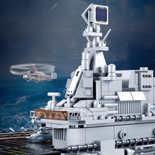 Load image into Gallery viewer, 1728PCS Military WW2 2in1 PLA NAVY Shandong Aircraft Carrier Model Toy Building Block Brick Gift Kids Compatible Lego 1:450