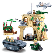 Load image into Gallery viewer, 1124PCS Military WW2 Battle Of Iwo Jima Scene Tank Air Fighter Figure Model Toy Building Block Brick Gift Kids Compatible Lego