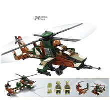 Load image into Gallery viewer, 217PCS Military WW2 Tiger Helicopter Figure Model Toy Building Block Brick Gift Kids Compatible Lego