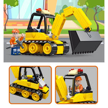 Load image into Gallery viewer, 444PCS MOC City Crane Excavaror Forklift Road Roller Construction Figure Model Toy Building Block Brick Gift Kids DIY