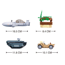 Load image into Gallery viewer, 1124PCS Military WW2 Battle Of Iwo Jima Scene Tank Air Fighter Figure Model Toy Building Block Brick Gift Kids Compatible Lego