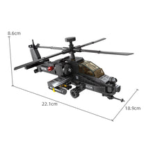 Load image into Gallery viewer, 230PCS Military WW2 AH-64 Apache Helicopter Figure Model Toy Building Block Brick Gift Kids Compatible Lego