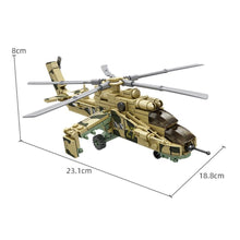 Load image into Gallery viewer, 212PCS Military WW2 Mi-24 Hind Helicopter Figure Model Toy Building Block Brick Gift Kids