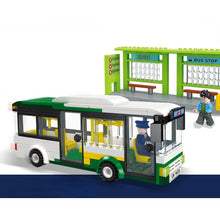 Load image into Gallery viewer, 385PCS MOC City Bus Stop Station Figure Model Toy Building Block Brick Gift Kids Compatible Lego
