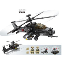 Load image into Gallery viewer, 230PCS Military WW2 AH-64 Apache Helicopter Figure Model Toy Building Block Brick Gift Kids Compatible Lego
