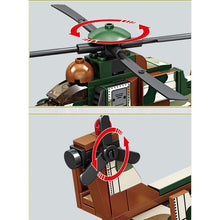 Load image into Gallery viewer, 217PCS Military WW2 Tiger Helicopter Figure Model Toy Building Block Brick Gift Kids Compatible Lego