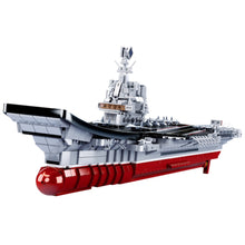 Load image into Gallery viewer, 1728PCS Military WW2 2in1 PLA NAVY Shandong Aircraft Carrier Model Toy Building Block Brick Gift Kids Compatible Lego 1:450
