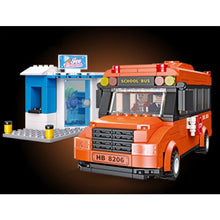 Load image into Gallery viewer, 377PCS MOC City School Bus Shop Store Figure Model Toy Building Block Brick Gift Kids Compatible Lego