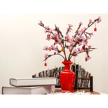 Load image into Gallery viewer, 992PCS MOC Peach Blossom Flower Model Toy Buiding Block Brick Gfit Kids DIY With Vase