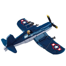 Load image into Gallery viewer, 550PCS Military WW2 F4U Air Fighter Corsair Figure Model Toy Building Block Brick Gift Kids Compatible Lego Compatible Lego