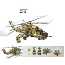 Load image into Gallery viewer, 212PCS Military WW2 Mi-24 Hind Helicopter Figure Model Toy Building Block Brick Gift Kids
