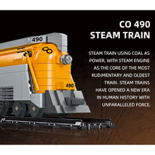 Load image into Gallery viewer, 808PCS MOC CO490 Steam Train Rail Model Toy Building Block Brick Gift Kids Compatible Lego Display
