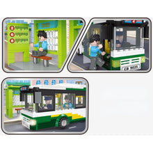 Load image into Gallery viewer, 385PCS MOC City Bus Stop Station Figure Model Toy Building Block Brick Gift Kids Compatible Lego