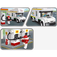 Load image into Gallery viewer, 337PCS MOC Camper Car Vehicle Gas Station Figure Model Toy Building Block Brick Gift Kids Compatible Lego