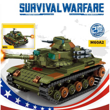 Load image into Gallery viewer, 701PCS Military WW2 2in1 M60A2 Starship M46 Patton Medium Tank Model Toy Building Block Brick Gift Kids DIY Compatible Lego