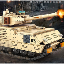 Load image into Gallery viewer, 659PCS Military WW2 2in1 Merkava Main Battle Tank M2 Bradley Fighting Vehicle Model Toy Building Block Brick Gift Kids DIY Compatible Lego