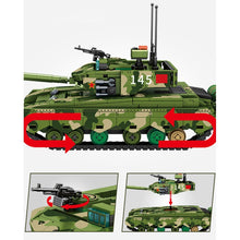 Load image into Gallery viewer, 932PCS Military WW2 Type 99B Main Battle Tank Figure Model Toy Building Block Brick Gift Kids DIY Compatible Lego