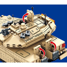 Load image into Gallery viewer, 659PCS Military WW2 2in1 Merkava Main Battle Tank M2 Bradley Fighting Vehicle Model Toy Building Block Brick Gift Kids DIY Compatible Lego