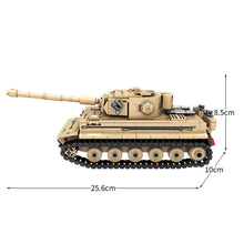 Load image into Gallery viewer, 597PCS Military WW2 2in1 Panzerkampfwagen King Tiger Tank Marder Destroyer Model Toy Building Block Brick Gift Kids DIY Compatible Lego