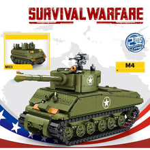 Load image into Gallery viewer, 649PCS Military WW2 2in1 M4 Sherman Medium Tank M113 Armored Personnel Carrier Model Toy Building Block Brick Gift Kids DIY Compatible Lego
