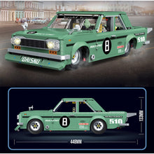 Load image into Gallery viewer, 1976PCS MOC Technic Speed Datsun 510 Vintage Classic Sedan Racing Sports Car Model Toy Building Block Brick Gift Kids DIY 1:10