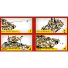 Load image into Gallery viewer, 710PCS Military WW2 2in1 T90S Main Battle Tank BMPT-72 Model Toy Building Block Brick Gift Kids DIY Compatible Lego