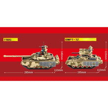 Load image into Gallery viewer, 710PCS Military WW2 2in1 T90S Main Battle Tank BMPT-72 Model Toy Building Block Brick Gift Kids DIY Compatible Lego