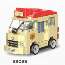 Load image into Gallery viewer, MOC Technic Speed Pull Back Mini Racing Sports Car Ambulance Fire Food Truck Bus Taxi Double Decker Van Camper Model Toy Building Block Brick Gift Kids DIY Compatible Lego Cute