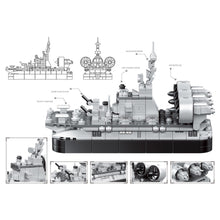 Load image into Gallery viewer, 409PCS Military WW2 Bison Class Hovercraft Figure Model Toy Building Block Brick Gift Kids DIY Compatible Lego