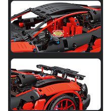Load image into Gallery viewer, 1827PCS MOC Technic Speed Pull Back Red Super Racing Sports Car Model Toy Building Block Brick Gift Kids DIY Compatible Lego 1:10