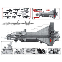 Load image into Gallery viewer, 403PCS Military WW2 J20 Chengdu Air Fighter Figure Model Toy Building Block Brick Gift Kids DIY Pull Back Compatible Lego